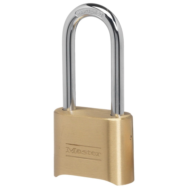 Master Lock 175DLH Combination Padlock, Keyed Key, Brass/Steel