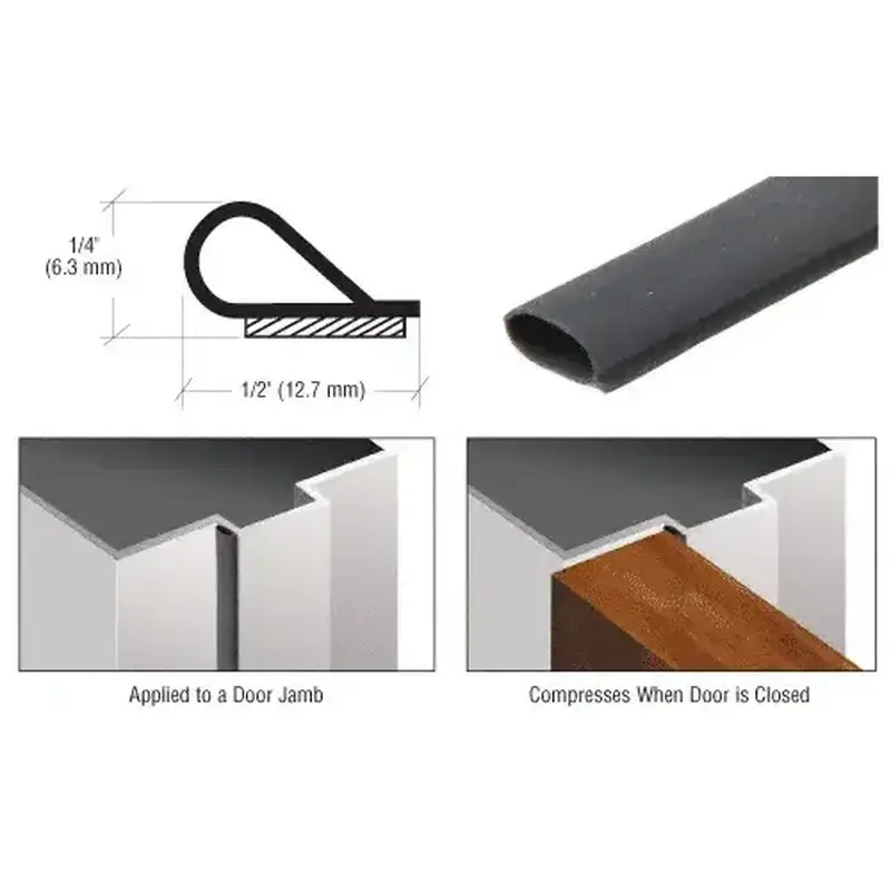 CRL SW250BL17 Black Self-Adhesive Weatherstrip - 17 ft Roll