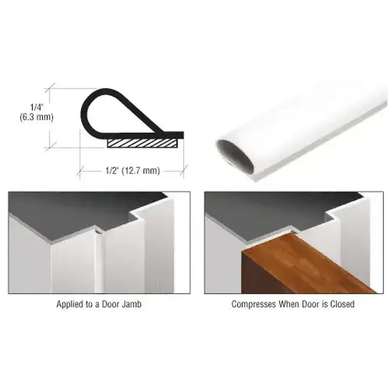 CRL SW250WC White Self-Adhesive Weatherstrip - 100 ft Roll