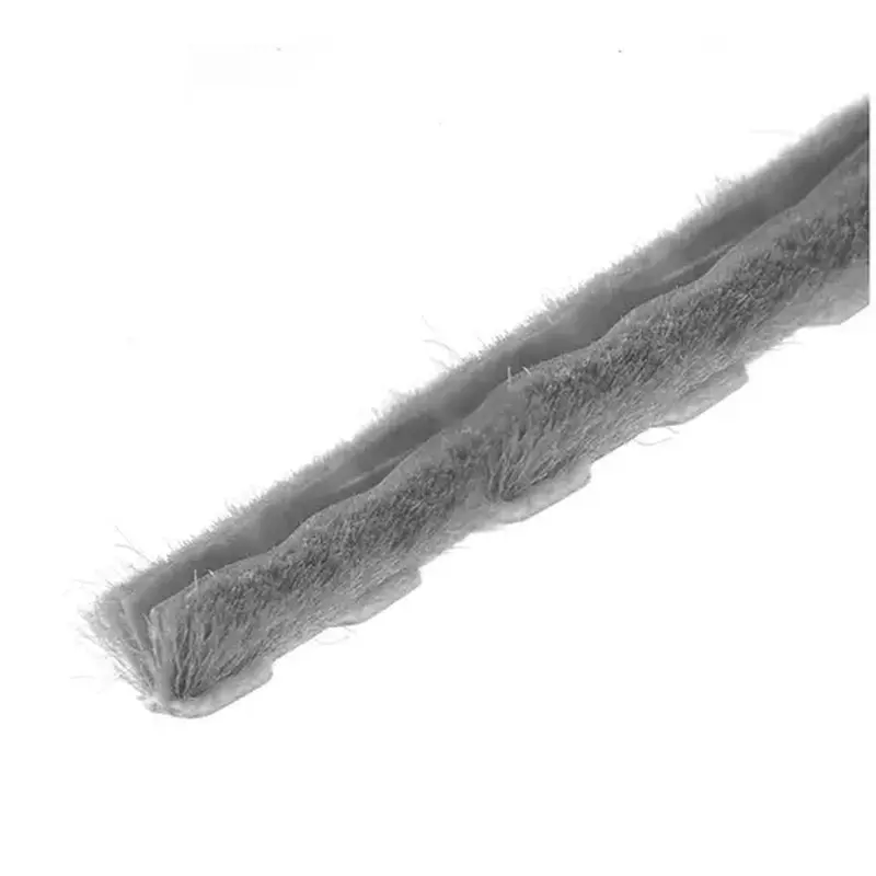 CRL Z78159C Zipper Pile Weatherstrip .187" Backing - .200" Pile Height - 100' Roll Gray