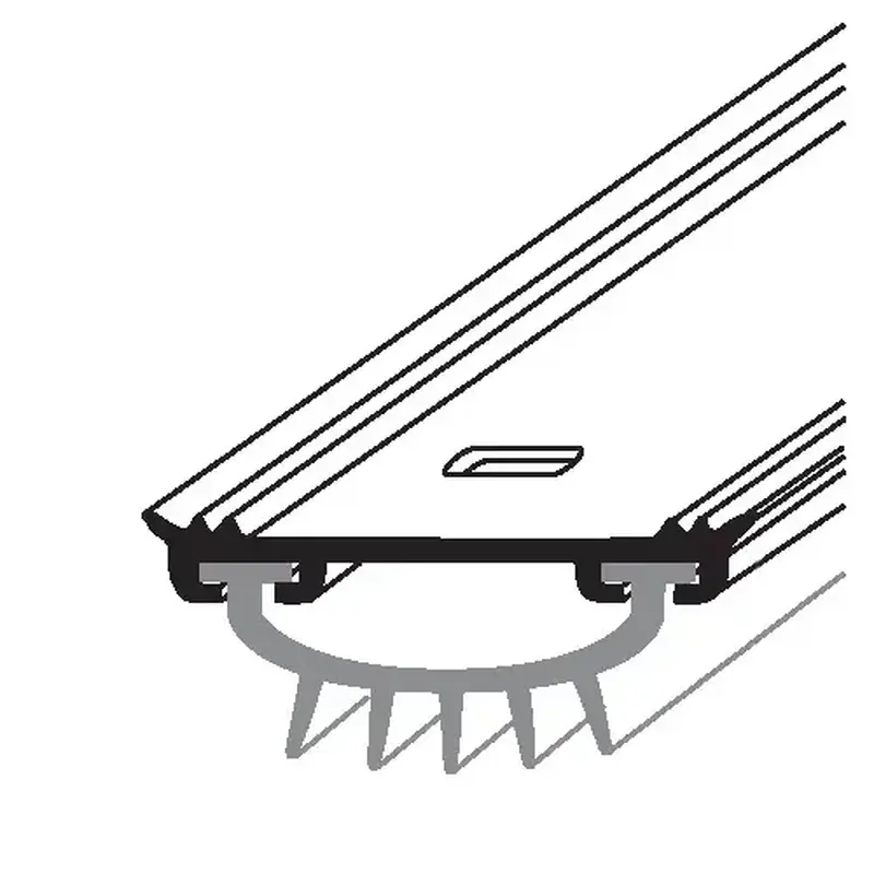 Brixwell 19-648 Concealed Door Bottom Sweep Mill 1 3/8in X 36in