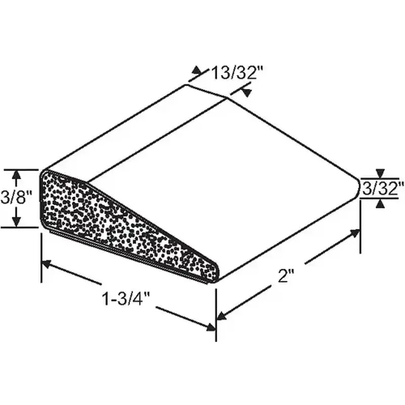 Brixwell 63-296-2 Bronze 2in Corner Seal 1.75in Width X .375in Reach foam