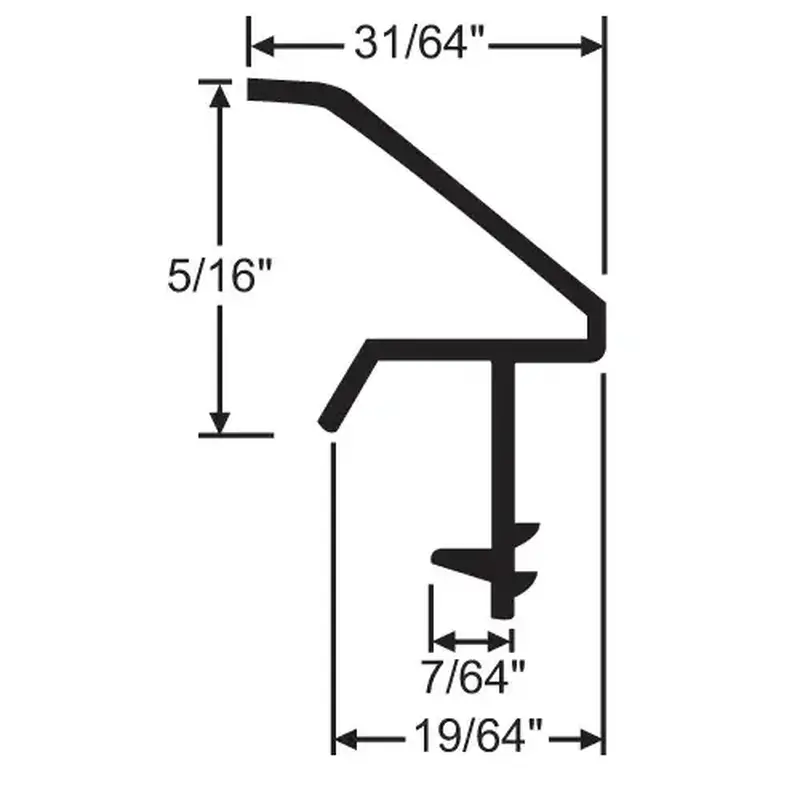 Brixwell 63-327bz-8ft 8 Foot Bronze Leaf Weatherseal for Wood Casement Sash - 96" Stock Length