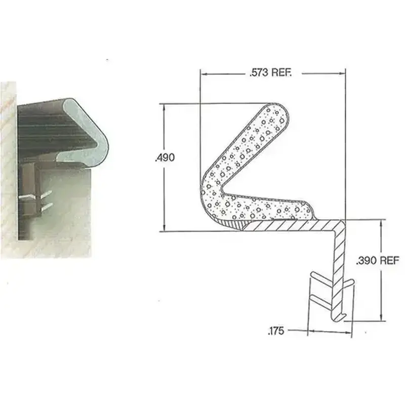Brixwell 63-691br-82 .490 Kerfed Door Seal 82in Brown