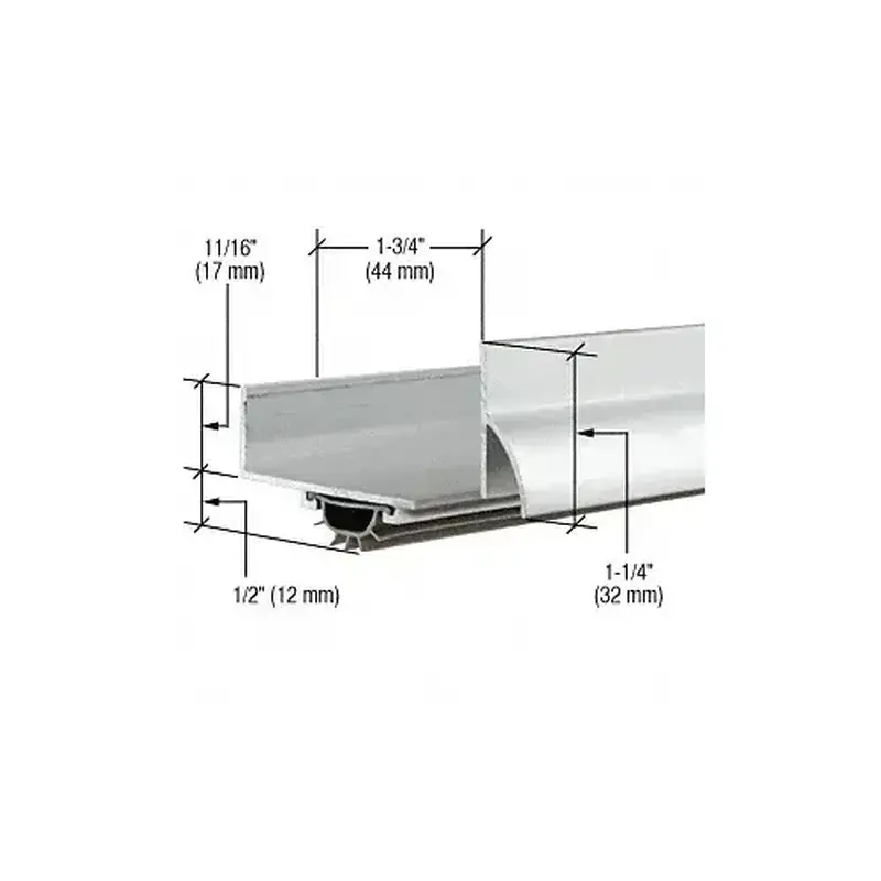 CRL 17VRFNA36 35-3/4" Aluminum U-Shape Door Bottom with Full Notch