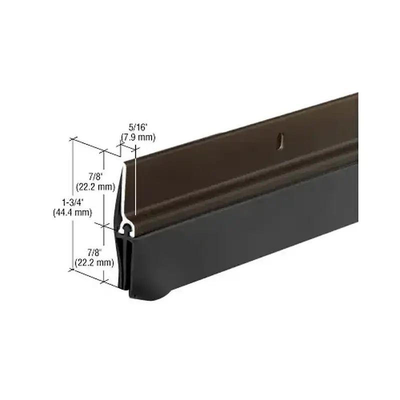 CRL DB041DV36 Dark Bronze Anodized Triple-Fin Door Sweep for 36" Door