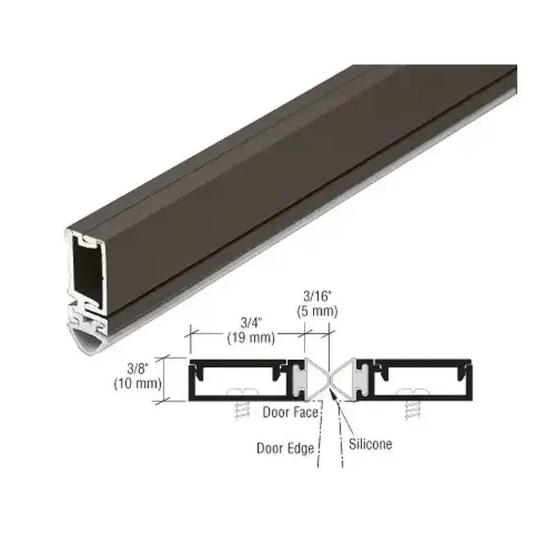 CRL-U.S. Aluminum 29310DS96 96" Split Astragal with Silicone Bulb Seal Bronze Anodized
