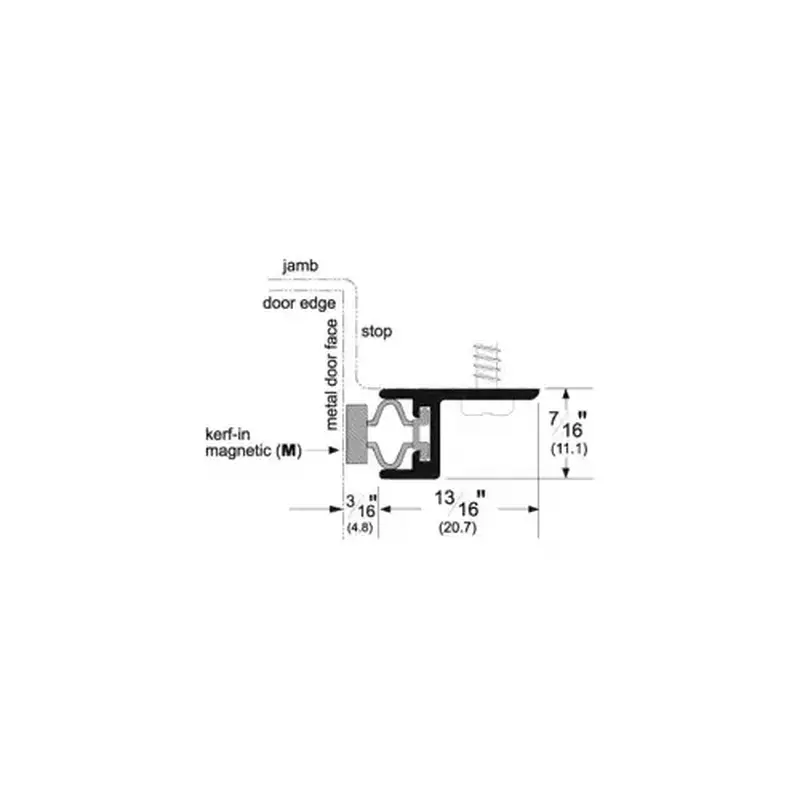 Pemko 2815CM3696 Magnetic Perimeter Seal 36" x 96" x 96" Clear