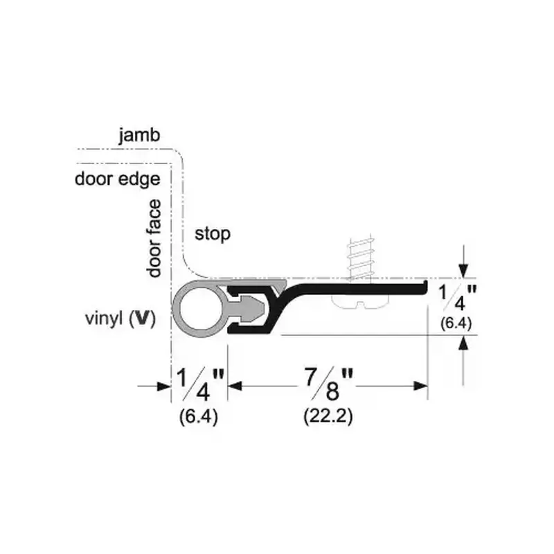 Pemko 303DV72 303 Perimeter Gasket Dark Bronze Anodized Aluminum