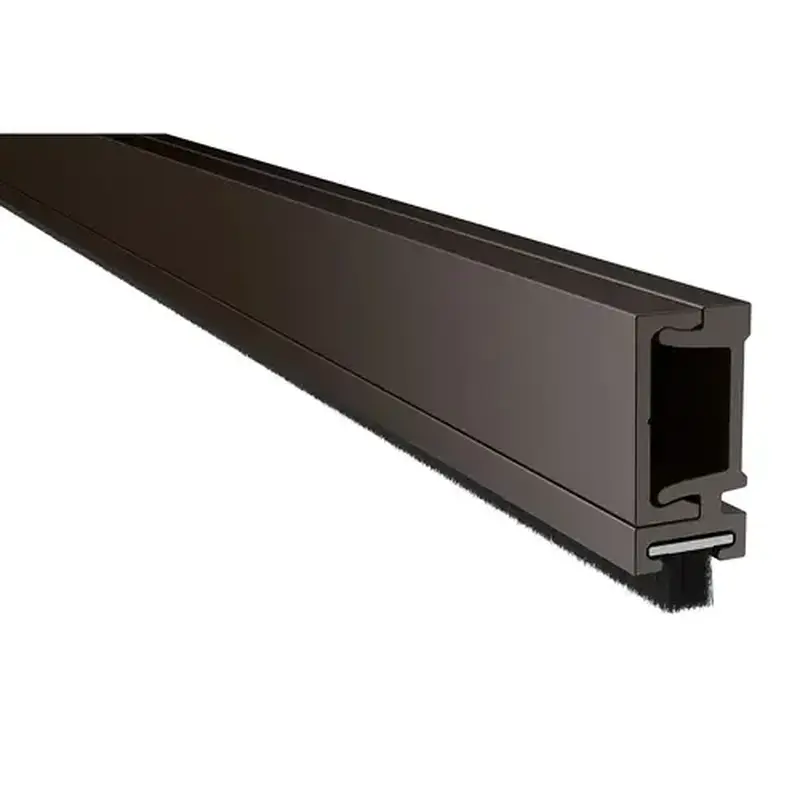 Pemko 29310DP84 84" Split Astragal with Concealed Fasteners and  Pile Insert Dark Bronze Anodized