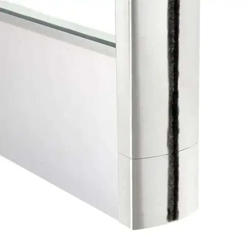 FHC VDS34BS Vertical Door Stile Kit for 3/4" and 13/16" Glass - 119-3/4" Length - Brushed Stainless