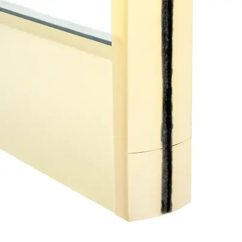 FHC VDS34SB Vertical Door Stile Kit for 3/4" and 13/16" Glass - 119-3/4" Length - Satin Brass