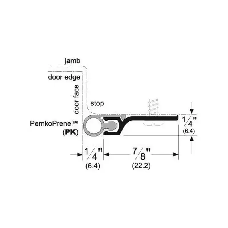 Pemko 303DPK4884 303 Perimeter Gasket Dark Bronze Anodized Aluminum