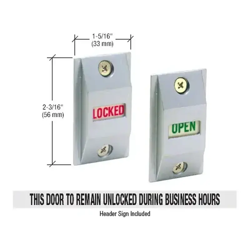 CRL DL2187A Aluminum Opened/Locked Lock Indicator