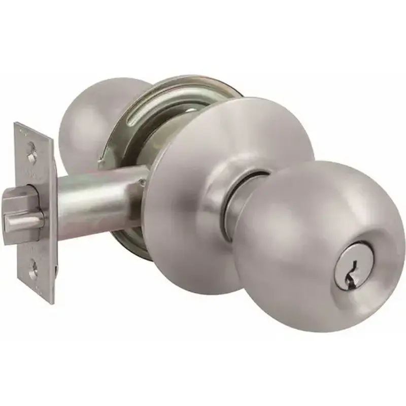 US Lock USX2012A1B32D 2010 GR2 Entrance 2-3/4 in. Backset US32D Ball Door Knob SC1 Brushed Stainless