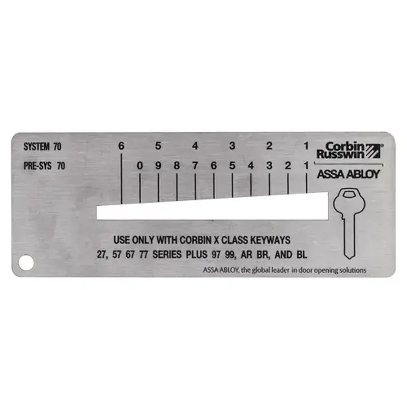Corbin Russwin CT11 Key Gauge; All Corbin Key Classes Part # F77F49-9