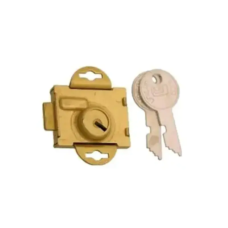 Kaba Ilco 1600-04-11 Mailbox Lock Fits Auth United and Florenc 1/4 in. Rear Mount Brass and Gold