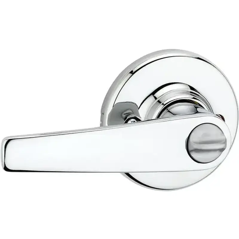 Kwikset 300DL-26-6AL-RCS Delta Privacy Lever, 6-Way Adjustable Latch 2-3/8"-2-3/4" Backset, Grade 3, 625/US26 Polished Chrome