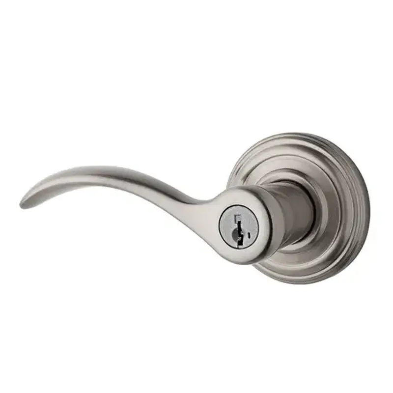 Kwikset 740PML-15-SMT-RCAL-RCS Pembroke Keyed Entry Lever Satin Nickel