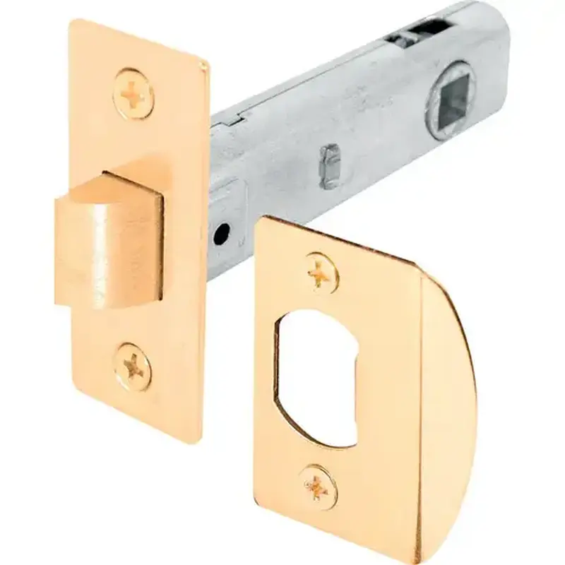 Defender Security E 2281 Passage Door Latch, Steel, Brass