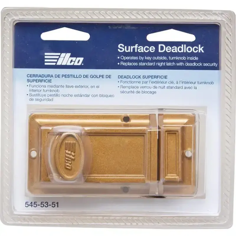 Kaba Ilco 545-53-51 545-53-51 Surface Deadlock 1-Cyl KW Keyway - Satin Bronze