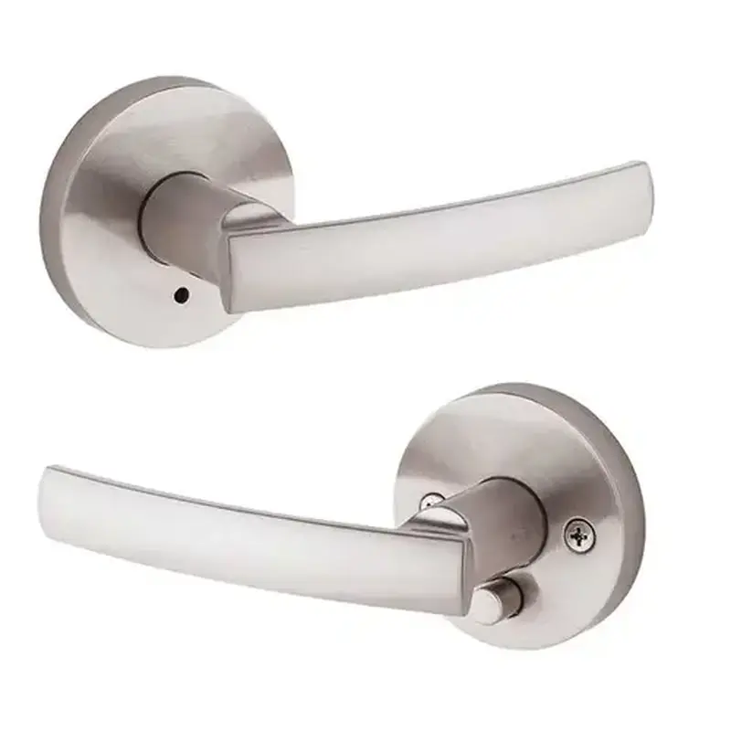 Kwikset 155SYL-RDT-15-6AL-RCS Sydney Privacy Lever Satin Nickel