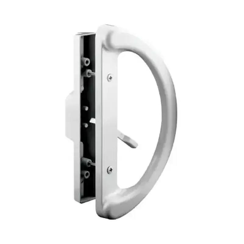 Prime-Line C 1225 Handle Set, Aluminum, Painted, 1-1/2 to 1-3/4 in Thick Door White