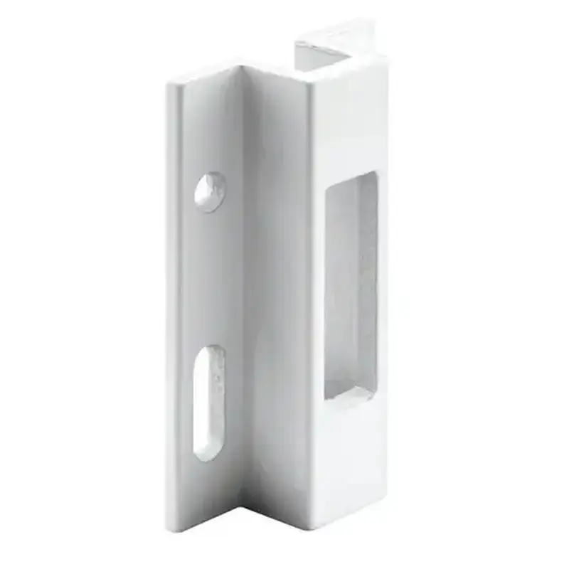 Prime-Line E 2124 Door Lock Keeper Aluminum Indoor and Outdoor White