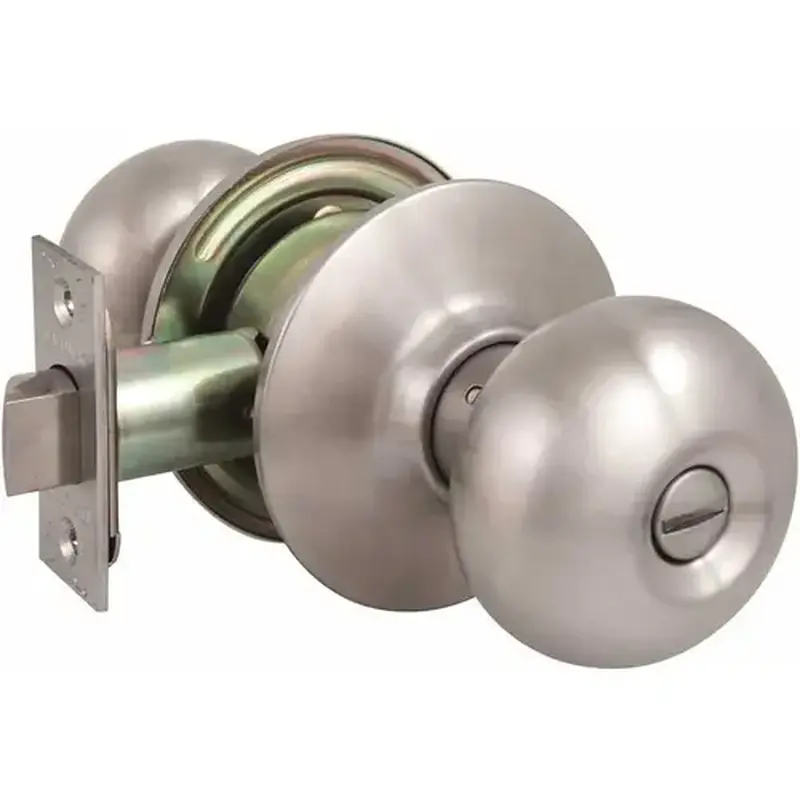 US Lock USX2010LP32D 2010 GR2 Privacy Bed/Bath Plymouth Door Knob US32D 2-3/8 in. Backset Brushed Stainless