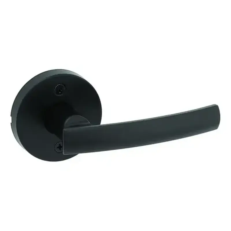 Kwikset 788SYLRDT-514 Sydney Lever with Round Rose Half Dummy Door Lock Iron Black Finish