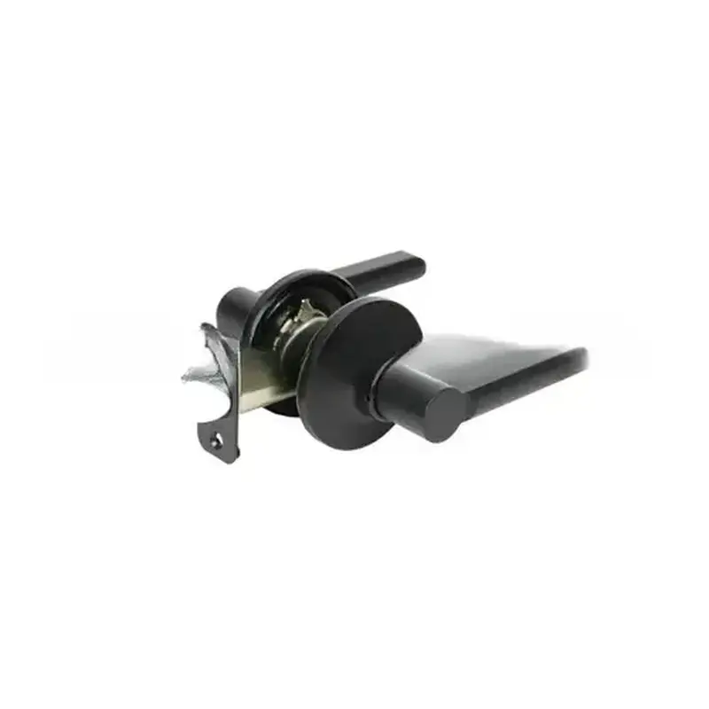 Pamex FLF903 Alto Lever with Round Rose Passage Lockset Grade 3 Matte Black Finish