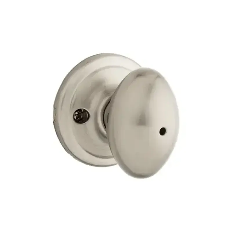 Weiser Lock GA331L156LR1 Privacy, Laurel Knob, Non-Keyed, Medium Duty, Cylindrical Lock, 6-Way Adjustable Latch, Radius Corner Strike, UL, Grade 2, US15/619 Satin Nickel
