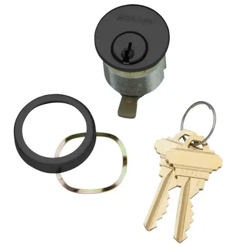 Schlage 20-001 S145 118 622 Mortise Cylinder Flat Black Coated