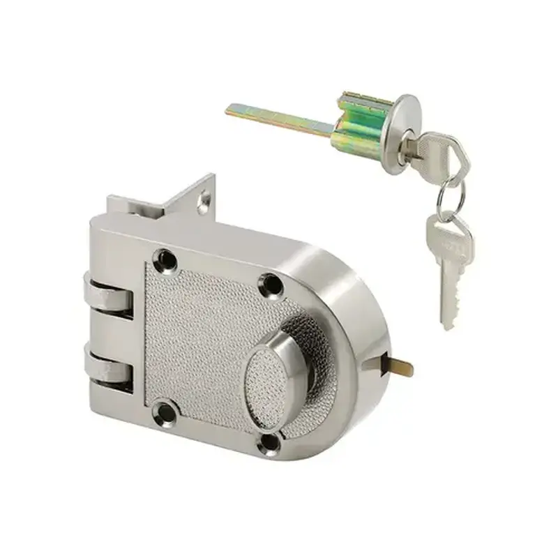 FHC U10817 Deadlock - Jimmy-Resistant - Single Cylinder Door Lock With A Satin Nickel Finish (Single Pack)