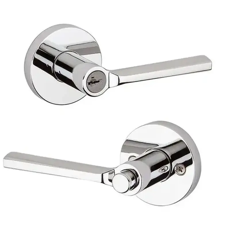 Kwikset 156LSL-RDT-26-SMT-6AL-RCS Lisbon Keyed Entry Lever Bright Polished Chrome