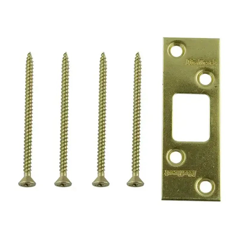 Kwikset 83222-5 Deadbolt Strike, Satin Brass Blackened