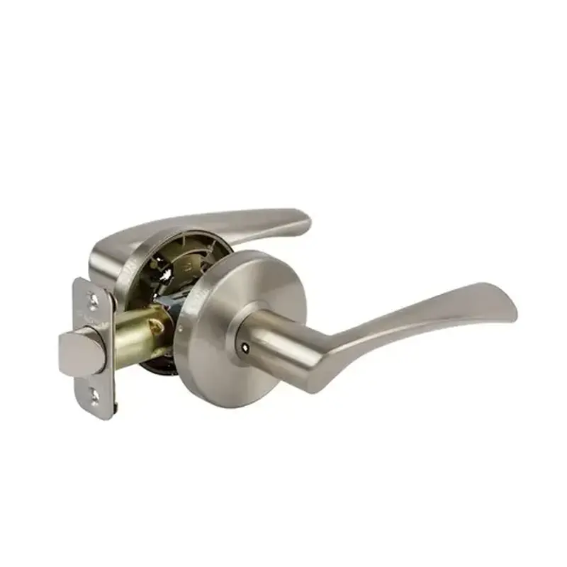 Pamex FLKP03C Tahoe Lever with Round Rose Passage Lockset Grade 3 Satin Nickel Finish