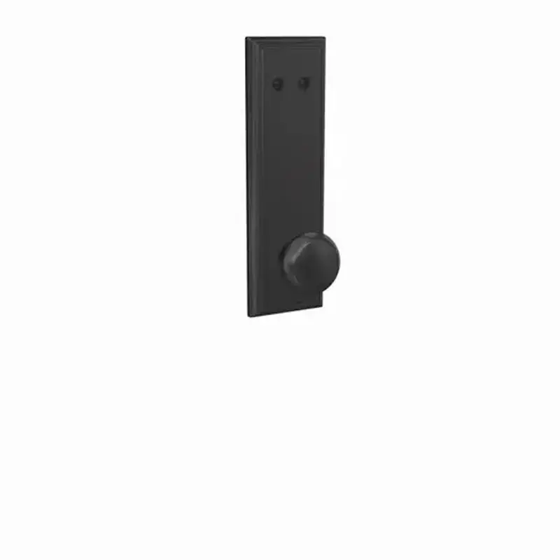 Schlage Custom FCT94PLY622ADD Plymouth Knob with Addison Escutcheon Dummy Interior Trim Matte Black Finish