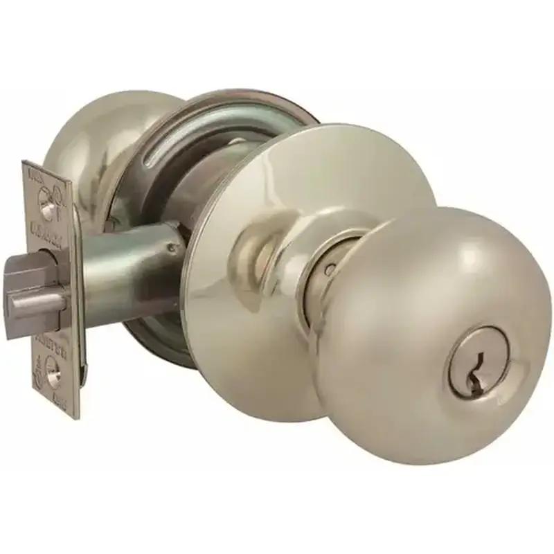 US Lock USX2010A1P3 2010 GR2 Entrance Plymouth Door Knob US3 SC1 2-3/8 in. Backset Bright Brass