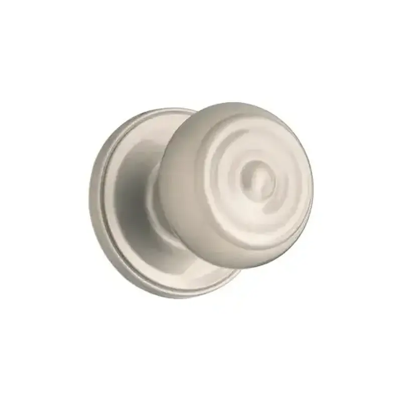 Weiser GA12 P15 Phoenix Dummy Door Knob, 2-3/16 in Dia Knob, 1-3/8 to 1-3/4 in Thick Door, Satin Nickel