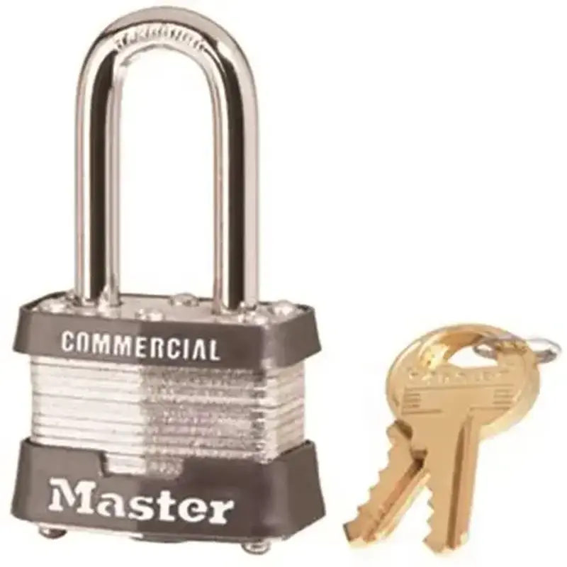 Master Lock 3KALF 0464-XCP6 No. 3 Steel Laminated Padlock 1-1/2 in. L Shackle Keyed Alike No. 0464 Silver - pack of 6