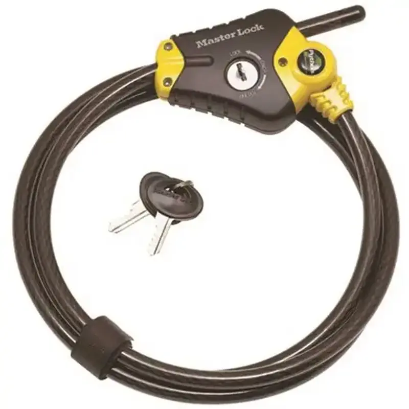 Master Lock 8413KACBL6 0464 Python Adjustable Locking Cable Black