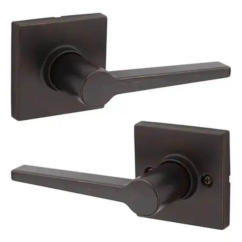 Safelock SL1000DALSQT-11P Daylon Lever with Square Rose Passage Lock with RCAL Latch and RCS Strike Venetian Bronze Finish