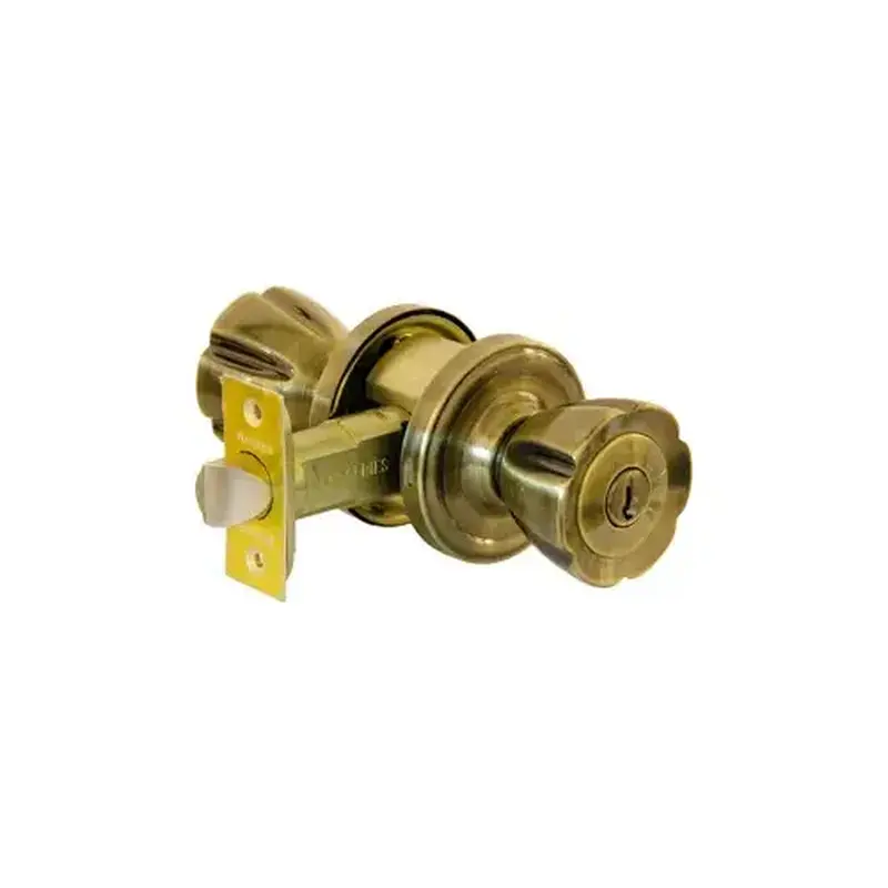 Weslock 640ELEAB Keyed Entry Eleganti Knob Adjustable Latch Grade 2, US5 Antique Brass