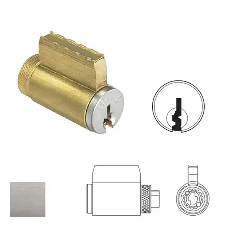 Schlage Commercial 21-059EF 626 S Series Conventional Lever Cylinder EF Keyway Satin Chrome Finish
