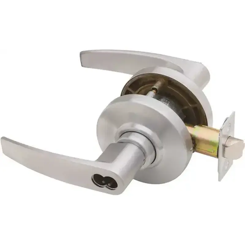 Schlage Commercial AL80BD JUP 626 AL Series Storeroom Small Format Less Core Jupiter Lock with 11096 Latch 10025 Strike Satin Chrome Finish