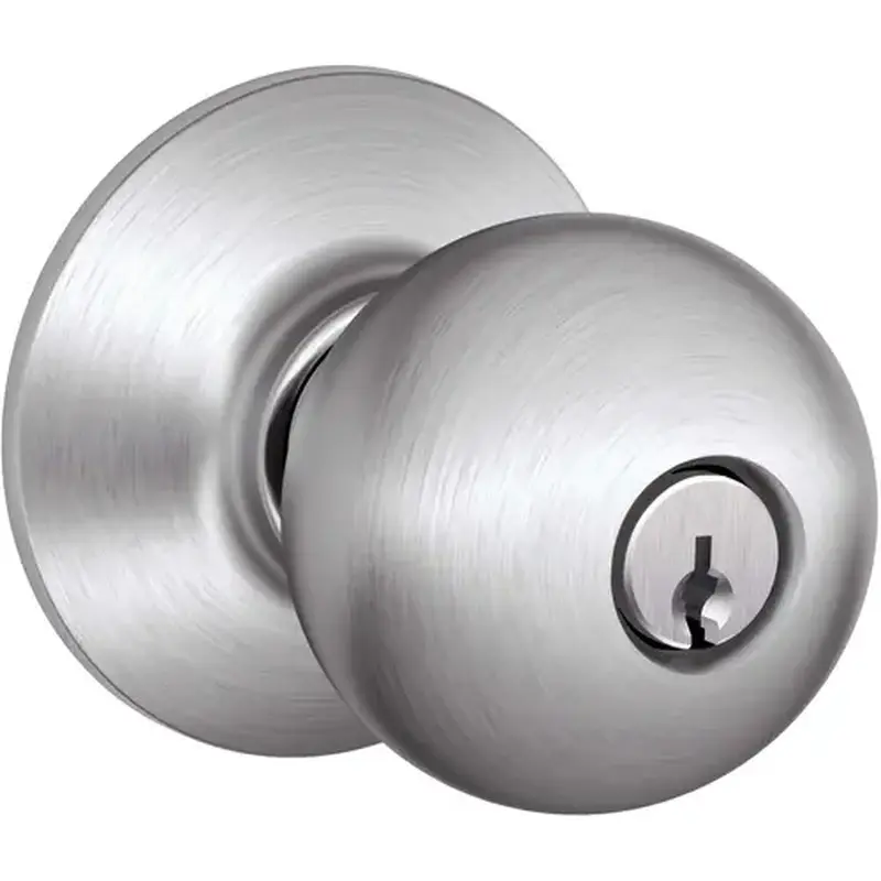 Schlage Residential F80CSVORB626 Storeroom Lockset Orbit Satin Chrome 1-3/4" Satin Chrome