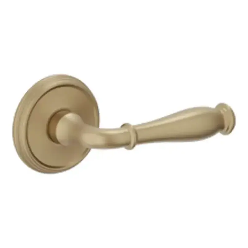 Baldwin L034033FD Preconfigured L034 Nashville Lever with 5078 Rose Full Dummy Lock Vintage Brass Finish