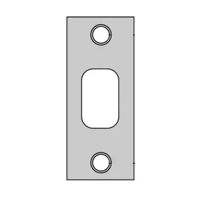 Kwikset 85278-3 1-1/8" x 2-3/4" Square Corner Deadbolt Strike Bright Brass Finish