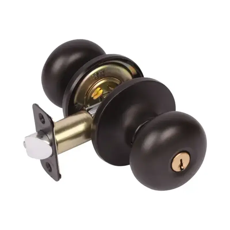 Pamex FTF910 Baron Knob with Round Rose Privacy Lockset Grade 3 Matte Black Finish